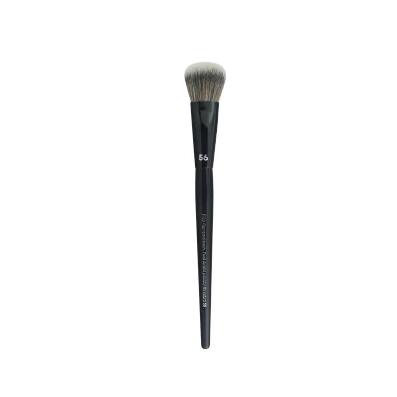 PLUSH PRO #56 Domed Foundation Brush – Soft Vegan Synthetic Foundation Makeup Brush PLUSH 56 Black brush