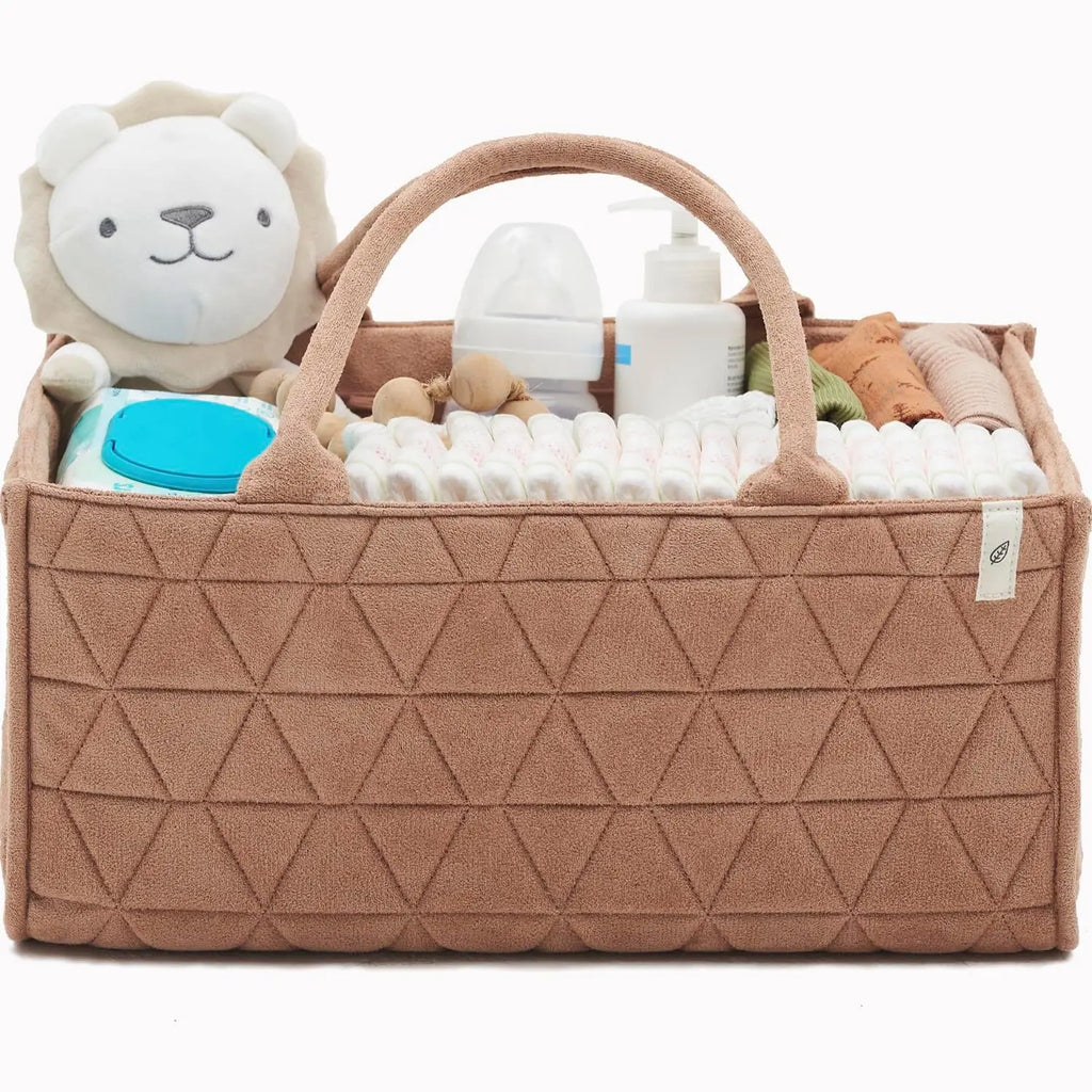 Large Capacity Portable Diaper Bag Off White Tote for Moms Diaper Tote Bag PLUSH
