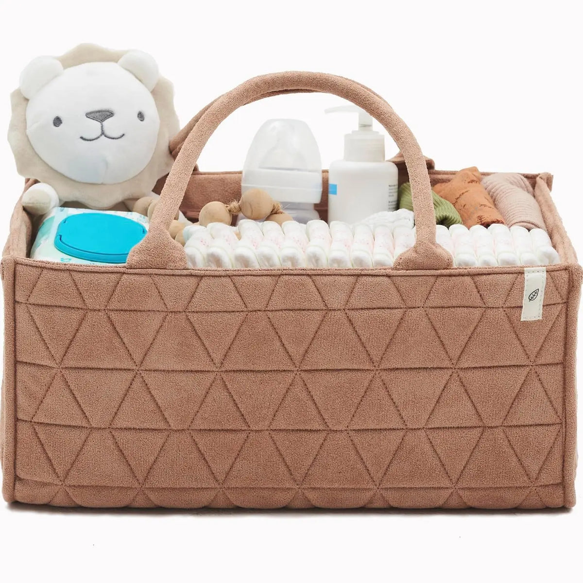 Large Capacity Portable Diaper Bag Off White Tote for Moms Diaper Tote Bag PLUSH