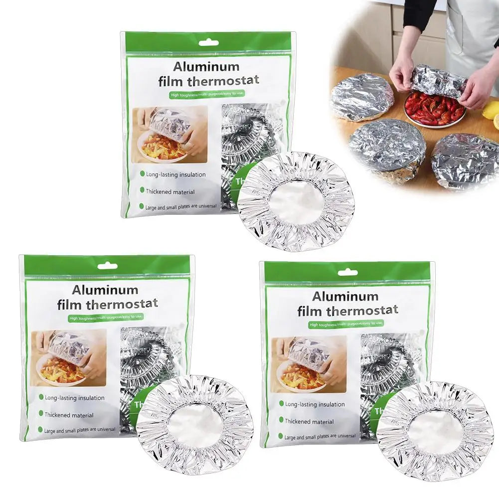 Reusable Aluminum Foil Food Covers | Heat Retention & Dustproof Food Cover Mat PLUSH 3pcs