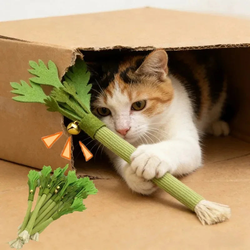 Catnip Cat Chew Toy – Molar Stick & Squeaky Interactive Play Cat Chew Toy PLUSH
