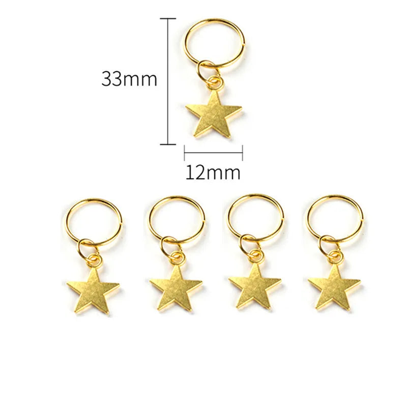 Alloy Shell Dreadlock Beads Hair Cuffs Rings & Clips – 5-10pcs Dreadlock Hair Beads PLUSH 5 pcs NO.30