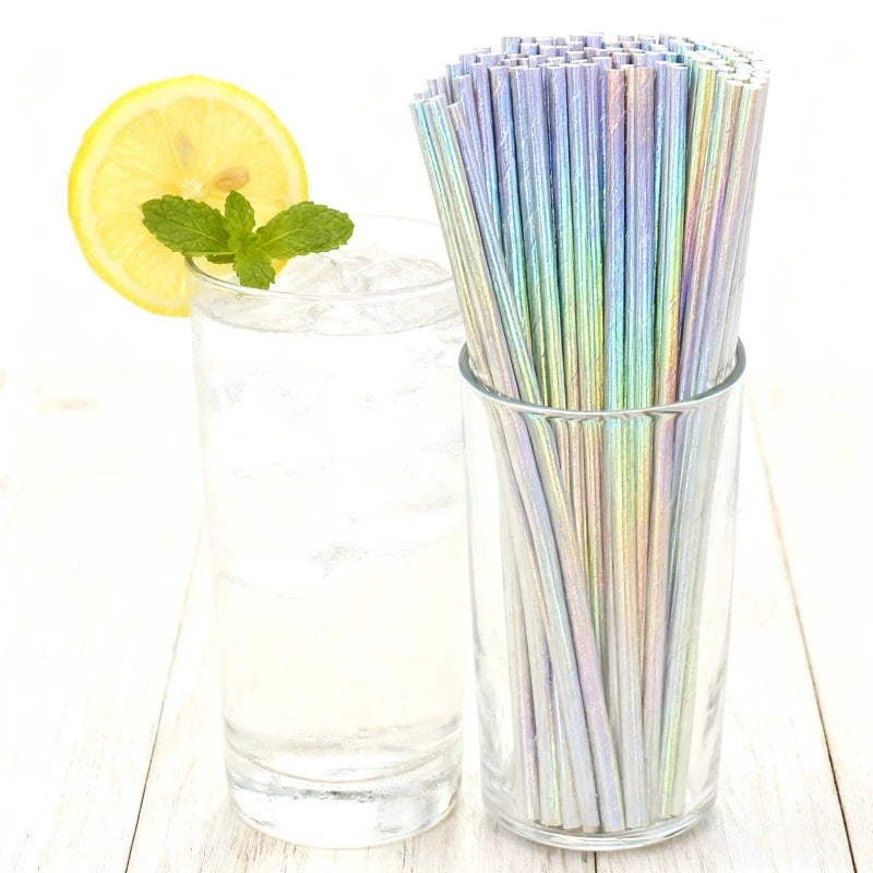 Disposable Paper Straws 25/50/100pcs – Party & Cocktail Straws Disposable Paper Straws PLUSH