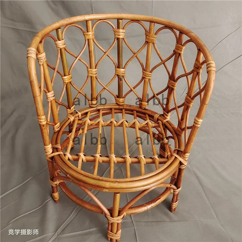 Handmade Vintage Bamboo Chair Newborn Photography Prop Newborn Photo Prop PLUSH 4