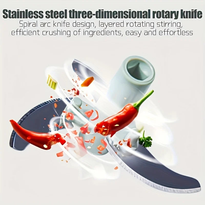 Manual Food Chopper – Hand-Pull Vegetable & Meat Slicer Manual Food Chopper PLUSH