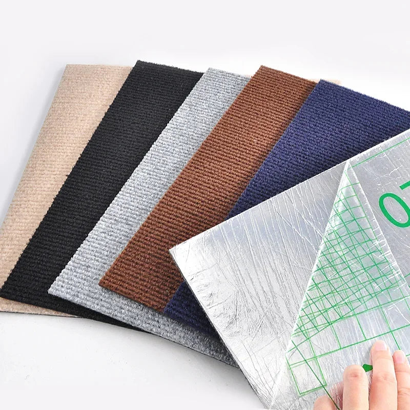 50pcs Peel & Stick Carpet Tiles 30x30cm – DIY Floor Mats Peel & Stick Carpet Tiles PLUSH