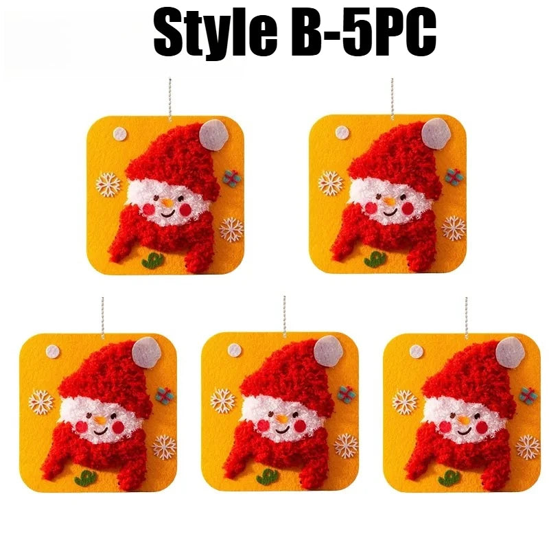 Felt Craft Kit for Kids – DIY Sewing Threading Painting Kids Craft Kit PLUSH Style B-5PCS