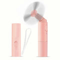 Portable Foldable Mini Fan – USB Rechargeable 3-Speed Handheld Handheld Mini Fan PLUSH Pink