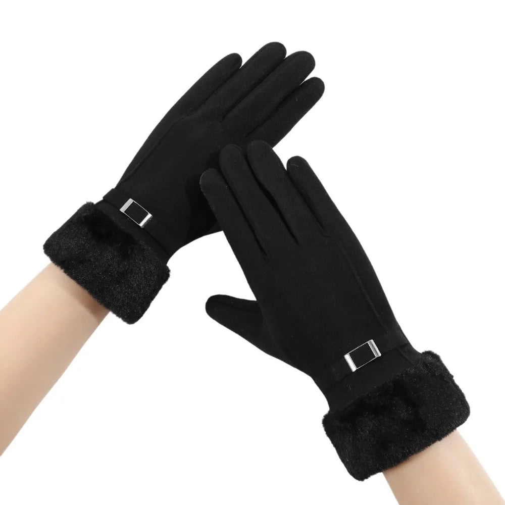 Women's Winter Touchscreen Gloves – Warm Windproof Mittens Winter Touchscreen Gloves PLUSH Black
