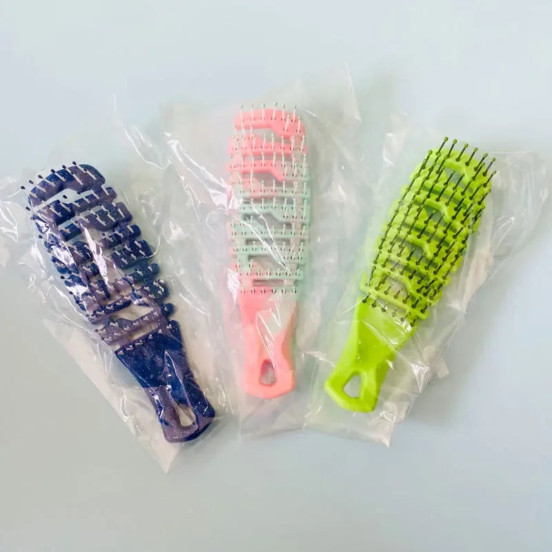 Gradient Hollow Detangling Hair Brush & Scalp Massage Comb Detangling Hair Brush PLUSH