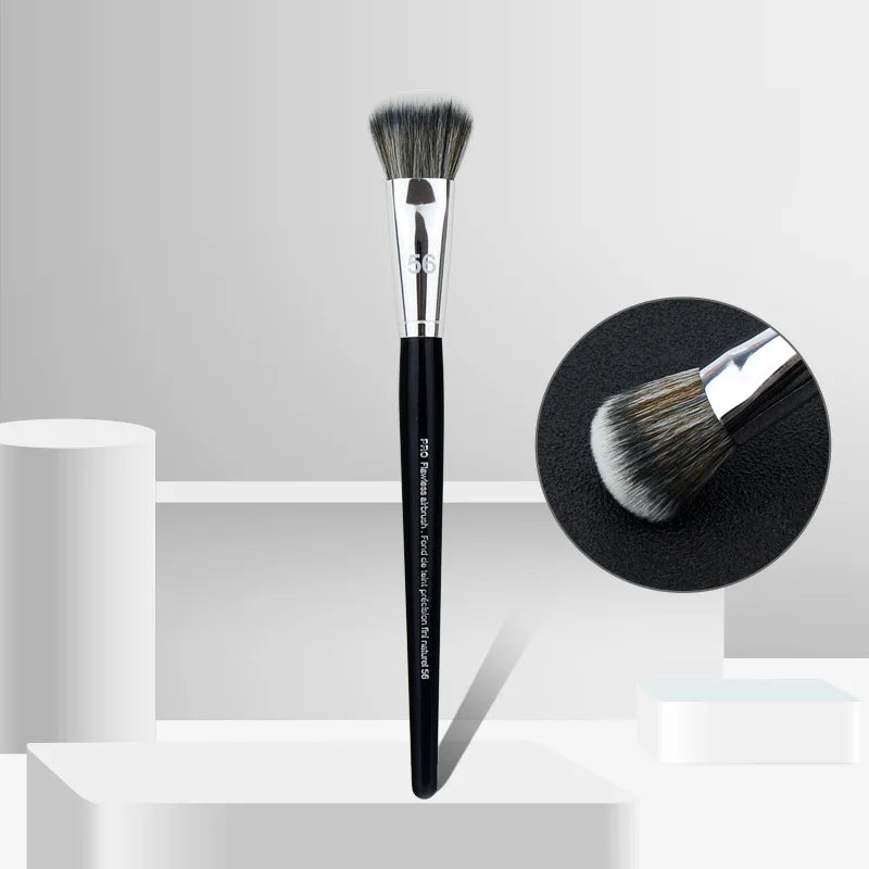 PLUSH PRO #56 Domed Foundation Brush – Soft Vegan Synthetic Foundation Makeup Brush PLUSH