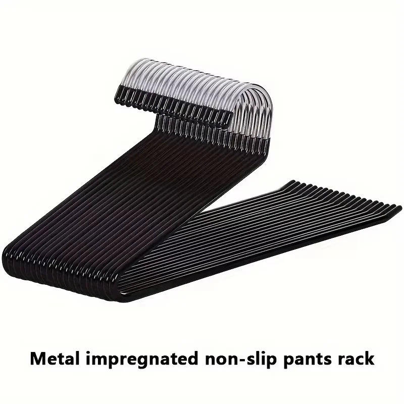 10pcs Z-Shape Metal Pants Hangers | Space-Saving Closet Organizer Pants Hanger Set PLUSH