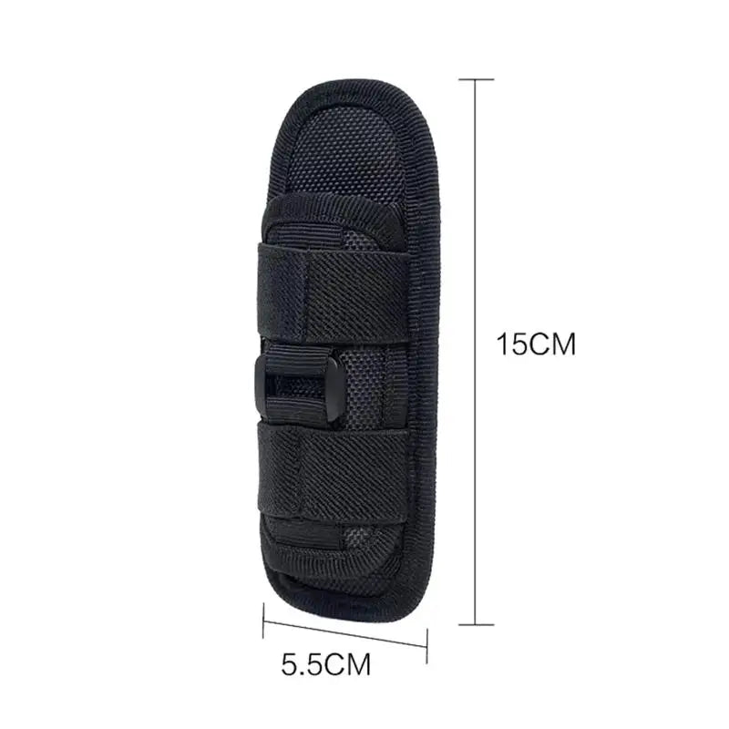 360° Rotatable Belt Flashlight Pouch – Nylon Torch Holster Flashlight Belt Holster PLUSH