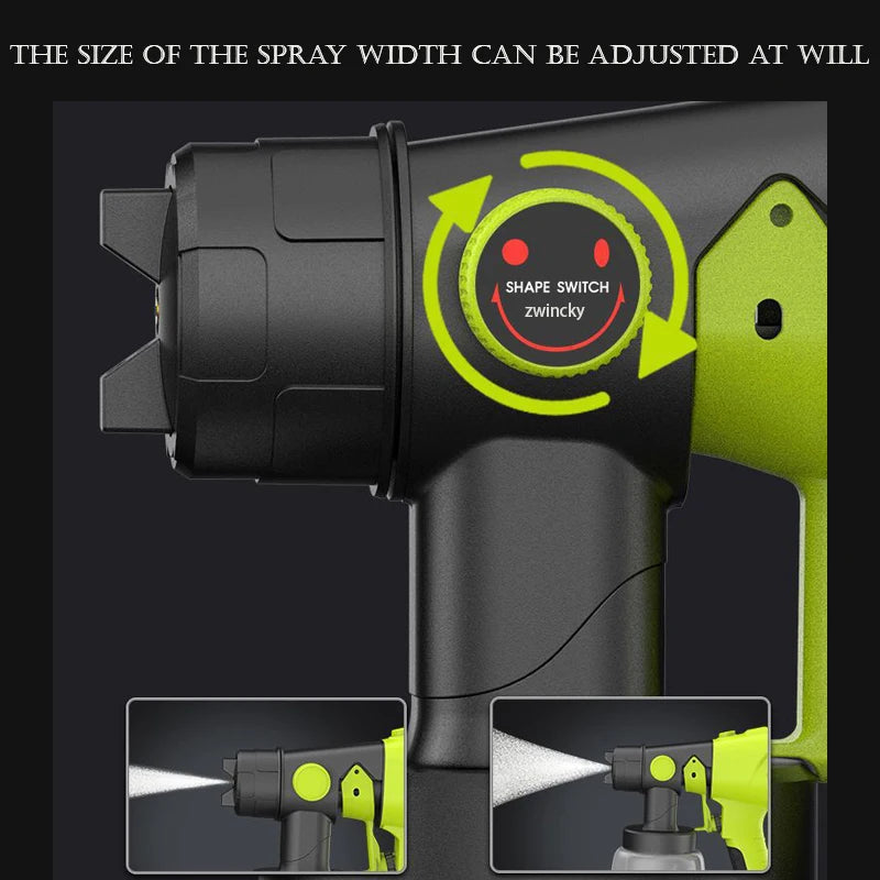 ZUIDID 800ML Cordless Paint Sprayer for RYOBI 18V Battery 200W Cordless Paint Sprayer PLUSH