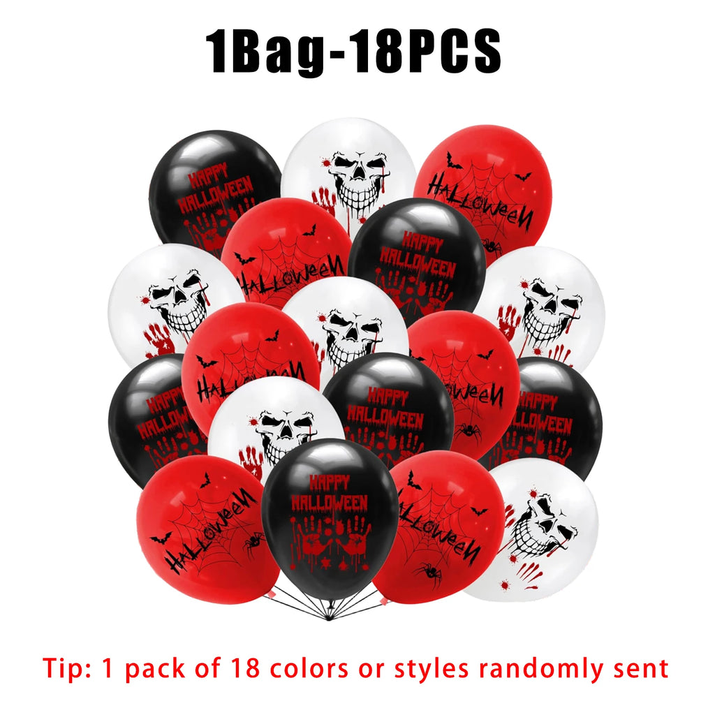 Halloween Bloody Handprint Latex Balloons – Zombie Party Decor Halloween Party Balloons PLUSH 1Bag 12inch