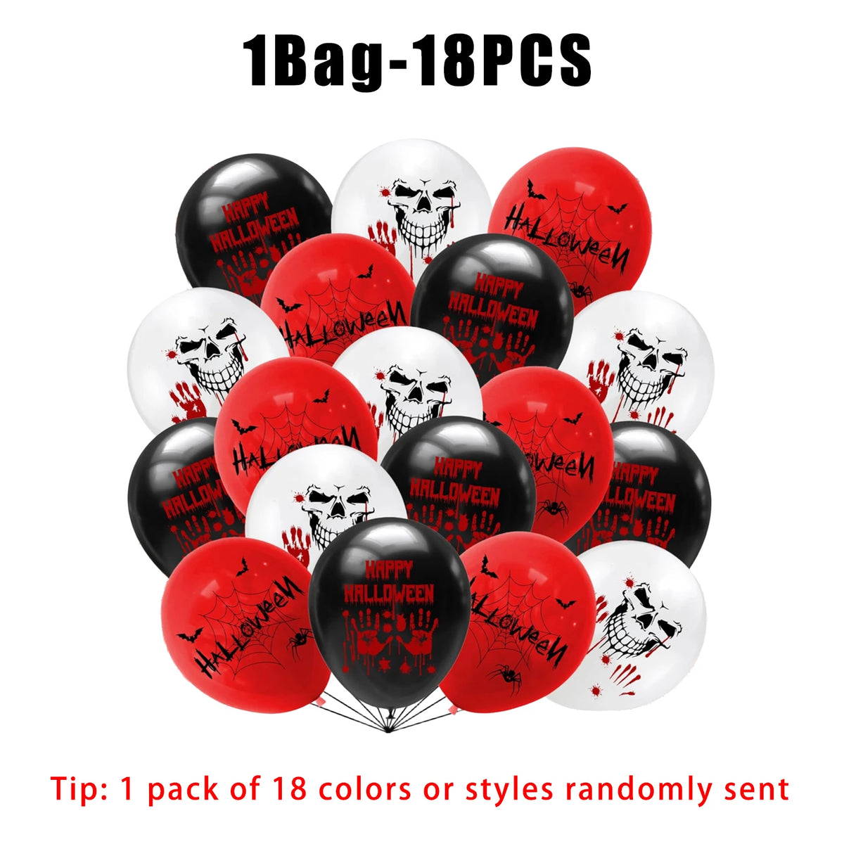 Halloween Bloody Handprint Latex Balloons – Zombie Party Decor Halloween Party Balloons PLUSH 1Bag 12inch