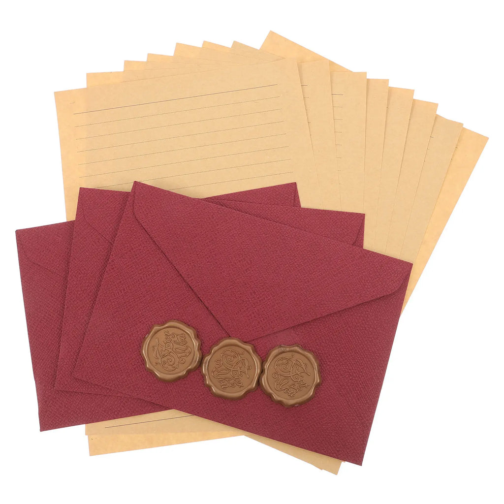 Luxury Paper Envelope & Letter Kit 2 Sets | Invitations Stationery Envelope Kit PLUSH