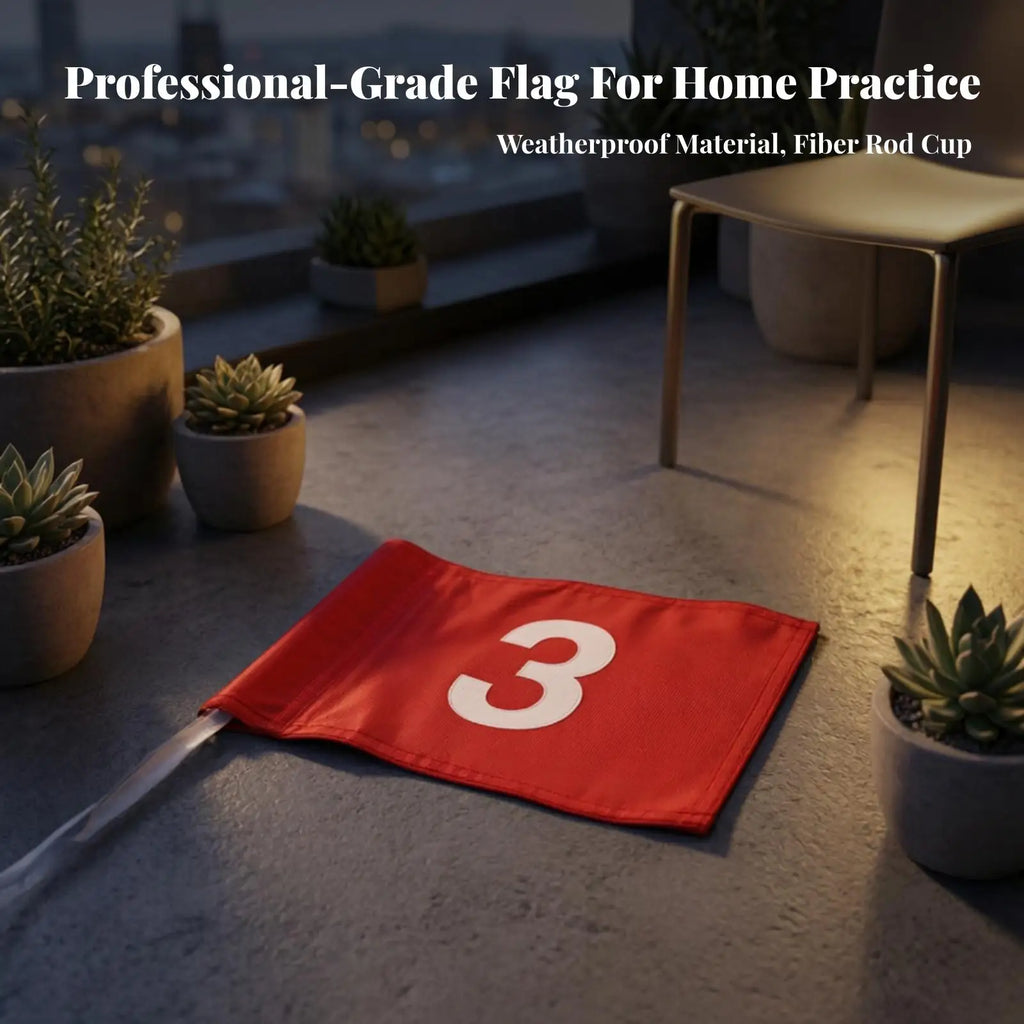 High Visibility Golf Practice Flag with Sleeve – Stitched Edges Golf Practice Flag PLUSH