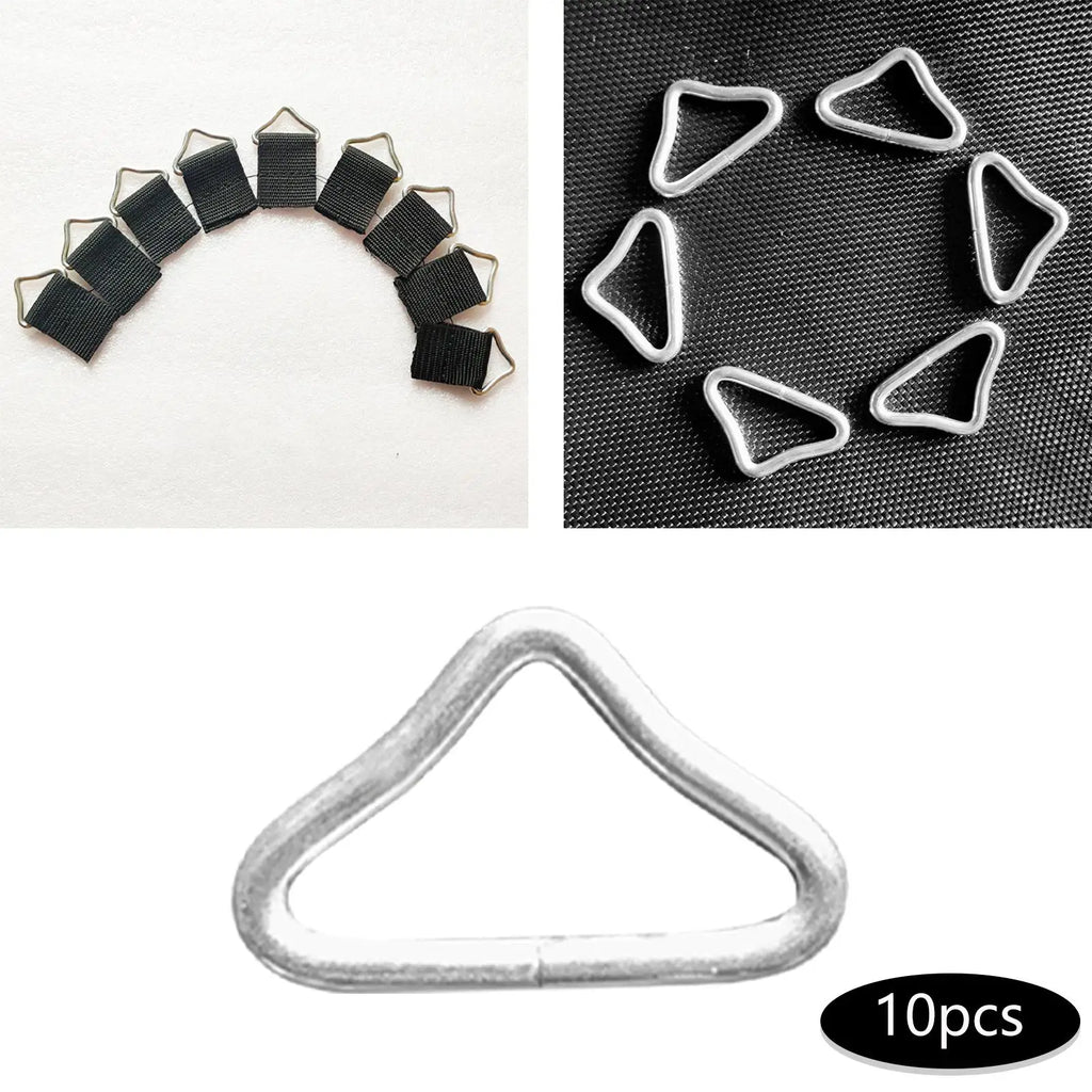 V-Shape Triangle Ring Buckles for Trampoline – 10pcs Steel Trampoline Ring Buckles PLUSH