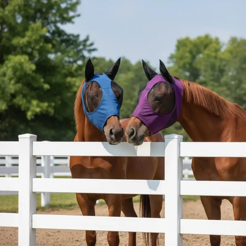 Horse Fly Mask Stretch Bug Eye Mesh Cover – Summer Equine Horse Fly Mask PLUSH