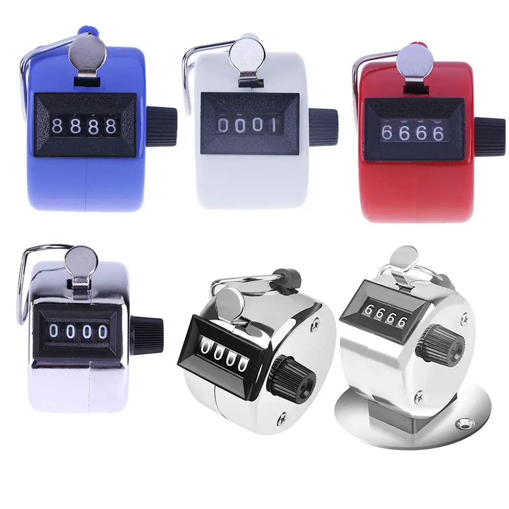 4-Digit Metal Hand Tally Counter – Manual Clicker Counter Manual Tally Counter PLUSH