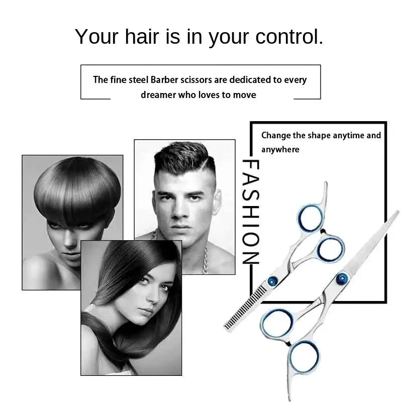 Professional 6" Hairdressing Scissors Set – Cutting & Thinning Hair Cutting Scissors PLUSH