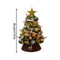 Desktop Mini Christmas Tree with LED Lights & Gold Ornaments Tabletop Christmas Tree PLUSH 1PC 45cm