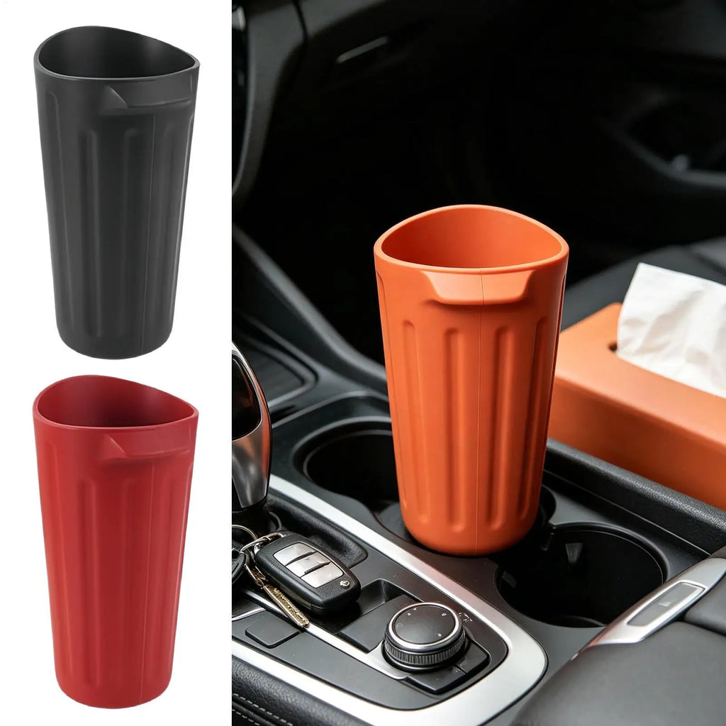 Mini Silicone Car Trash Can – Auto Interior Organizer Bin Car Trash Bin PLUSH