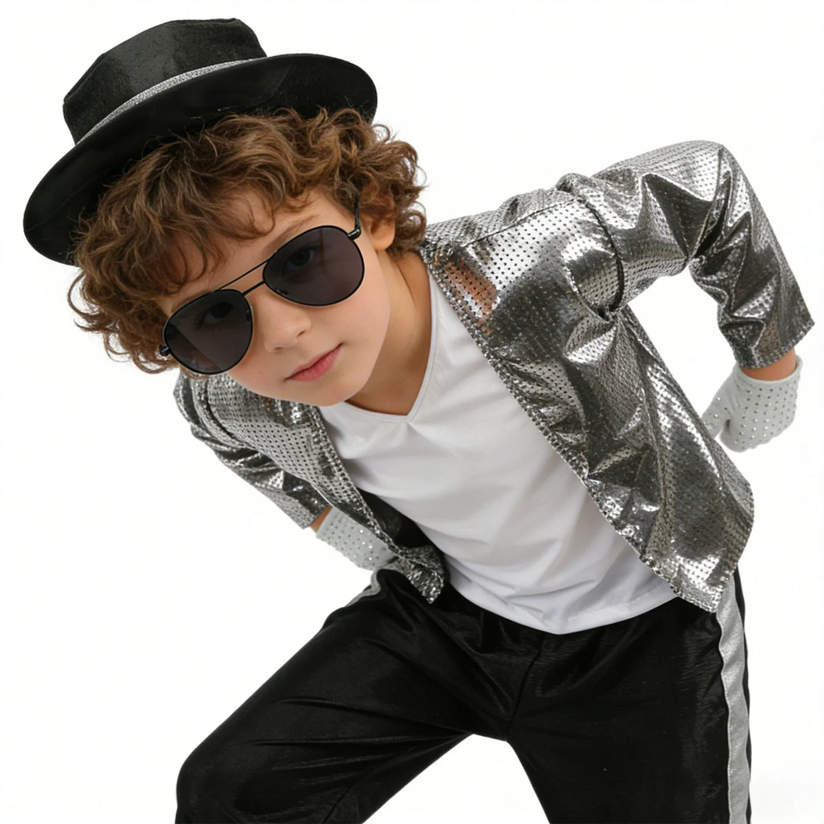 1970s Pop Star Kids Halloween Costume 5-Piece Set Kids Costume Set PLUSH