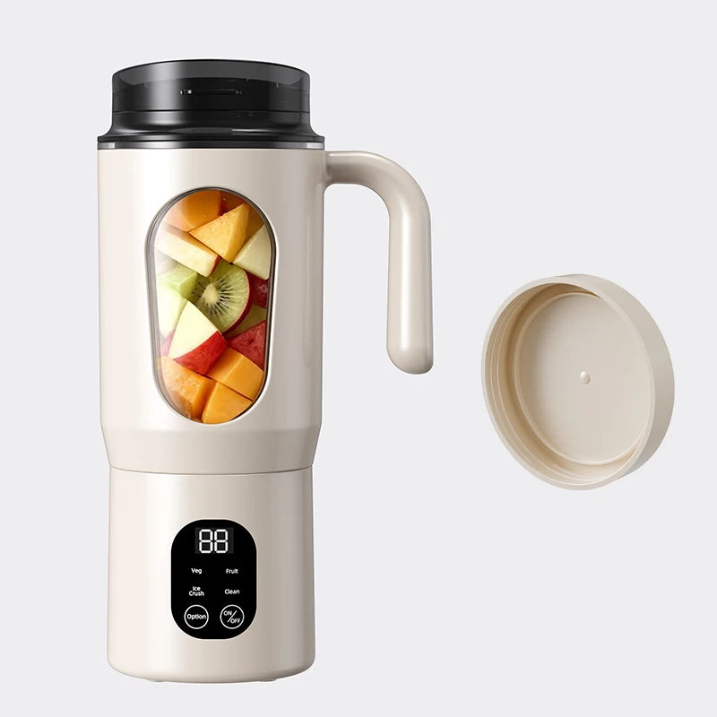 Portable Juicing Cup – Large Capacity, Safety Lock, Leak Proof Portable Personal Blender PLUSH Light Yellow