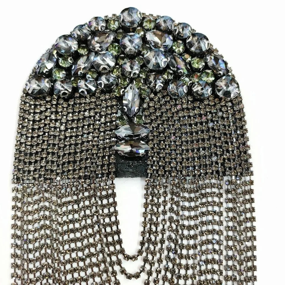 Rhinestone Tassel Epaulettes – Alloy Shoulder Board for Parade Decorative Epaulettes PLUSH