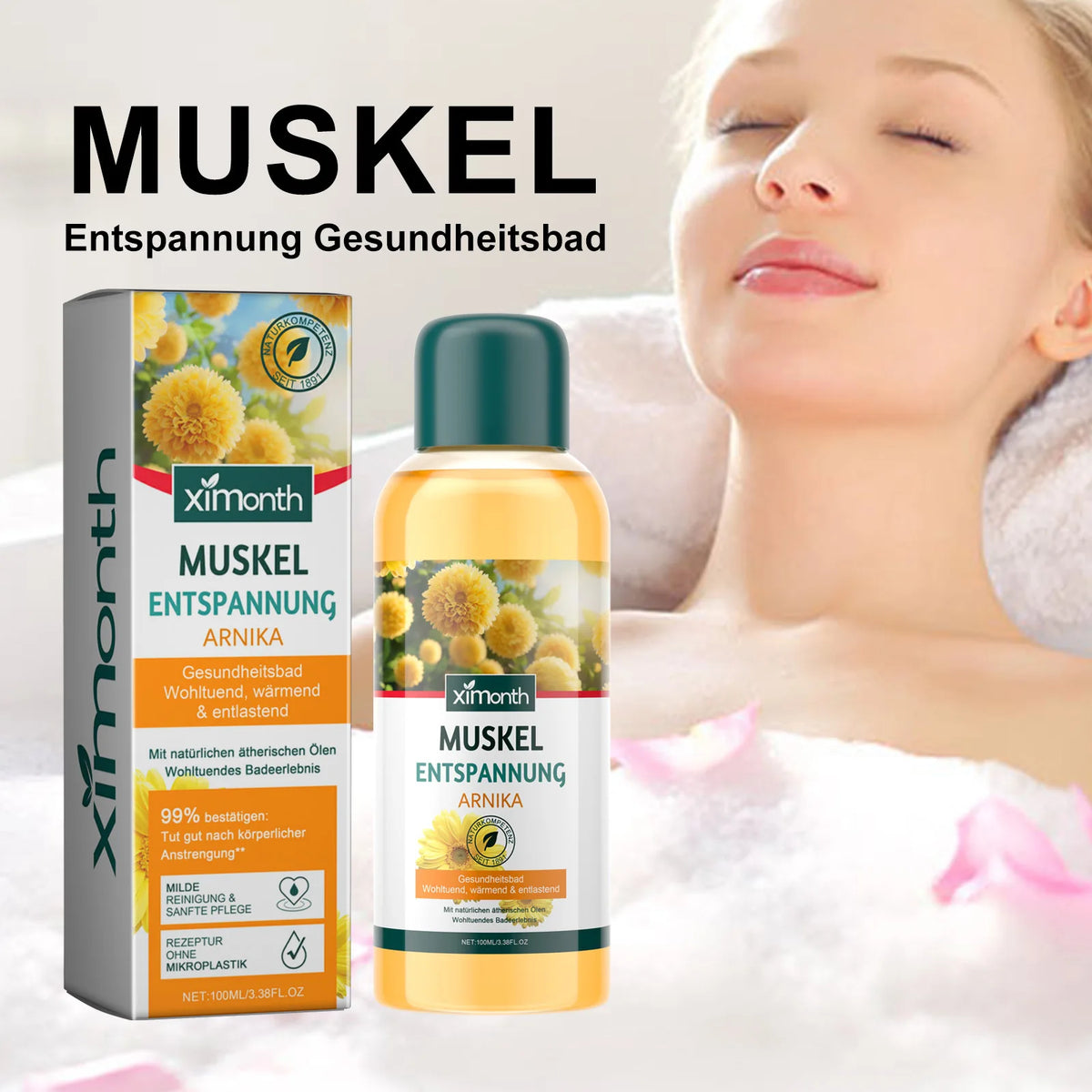 Ximonth Fragrant Body Bath Oil – Moisturizing Shower Oil 100ml Body Bath Oil PLUSH 100ml Boxed