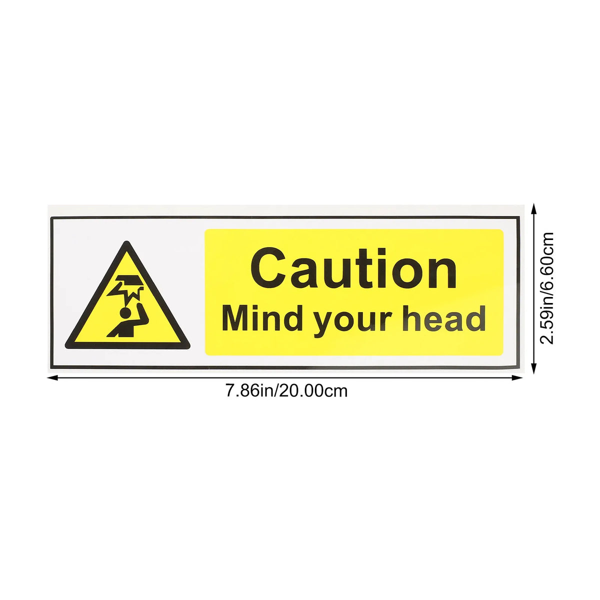 Watch Your Head Low Clearance Safety Warning Sticker Decal Safety Warning Decal PLUSH