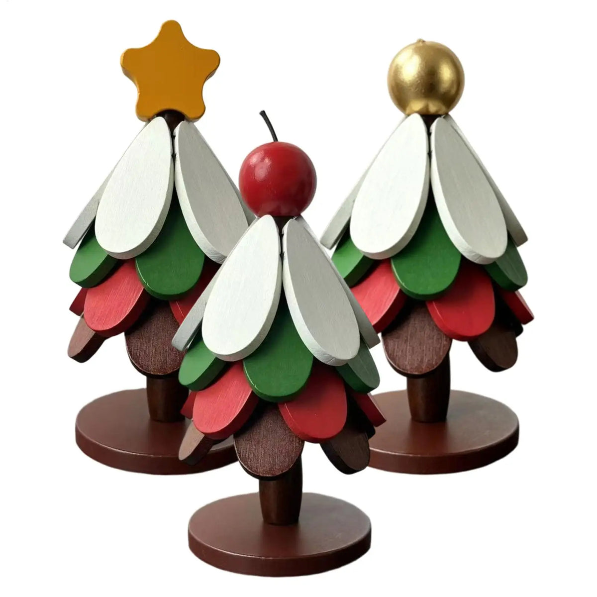 Wooden Christmas Tree Trivet Set 4-Tier | Heat Resistant Kitchen Trivet Set PLUSH