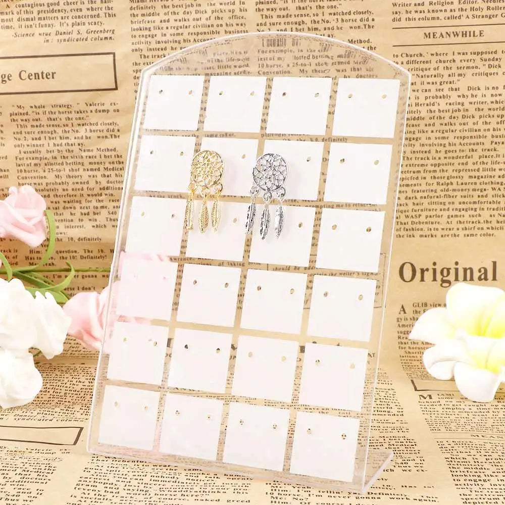 24 Pair Earring Display Stand – Plastic Jewelry Rack Holder Earring Display Stand PLUSH