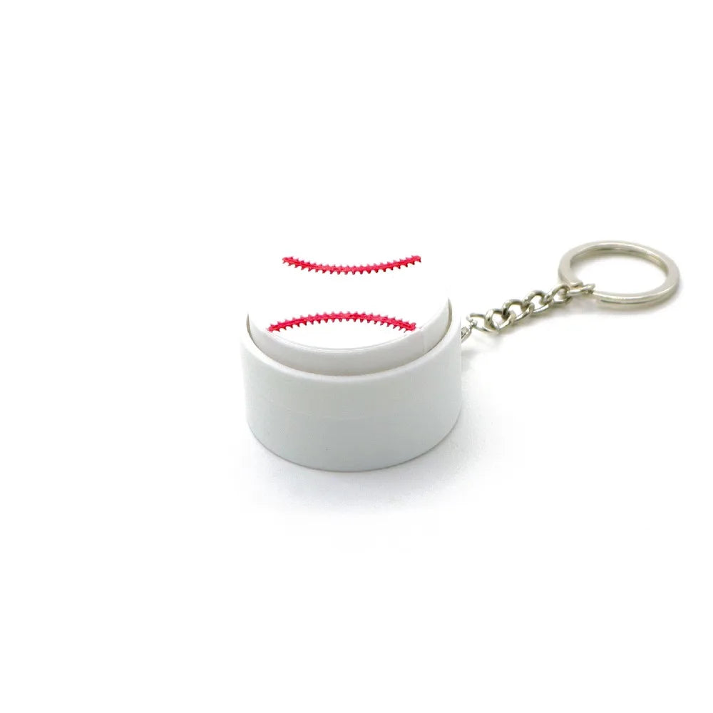 Sports Ball Clicker Keychain – Basketball Football Tennis Novelty Keychain PLUSH Style E