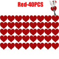 Heart Shaped Felt Flatware Holders – Red Valentine Table Decor Flatware Holders PLUSH Red-40Pcs