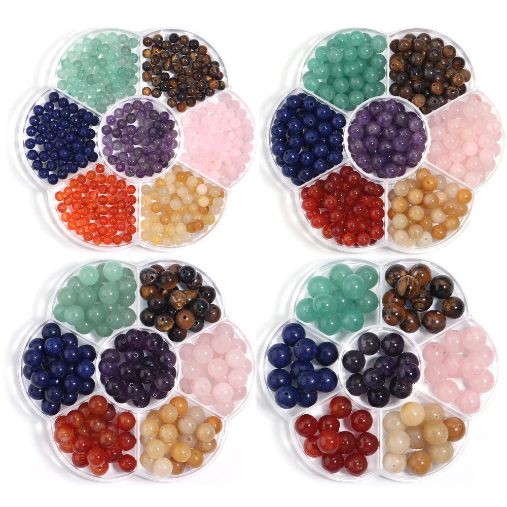7 Chakra Natural Stone Agate Crystal Beads – DIY Jewelry Natural Stone Beads PLUSH