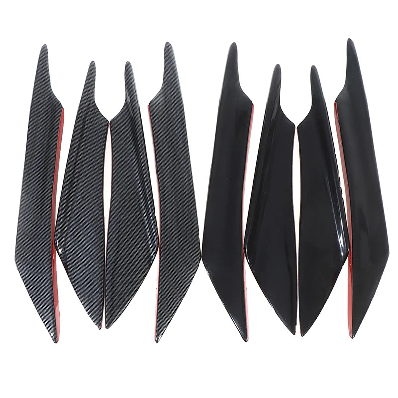 4pcs Carbon Fiber Bumper Canard Splitter Diffuser Kit – Universal Bumper Canard Splitter PLUSH