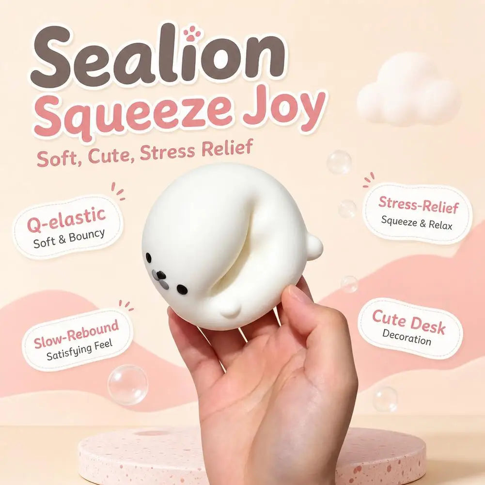 Slow Rebound Seal Squishy Toy – Soft PU Foam Sensory Ball Squishy Sensory Toy PLUSH
