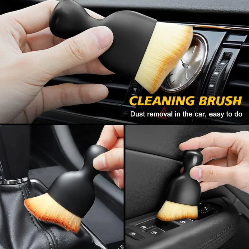 Car Air Vent Detailing Brush with Cover – Soft Microfiber Car Detailing Brush PLUSH