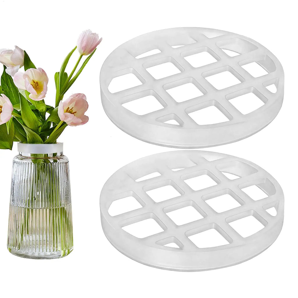 2-Pack Silicone Flower Arranging Grid & Vase Stem Holder Floral Arranging Tool PLUSH