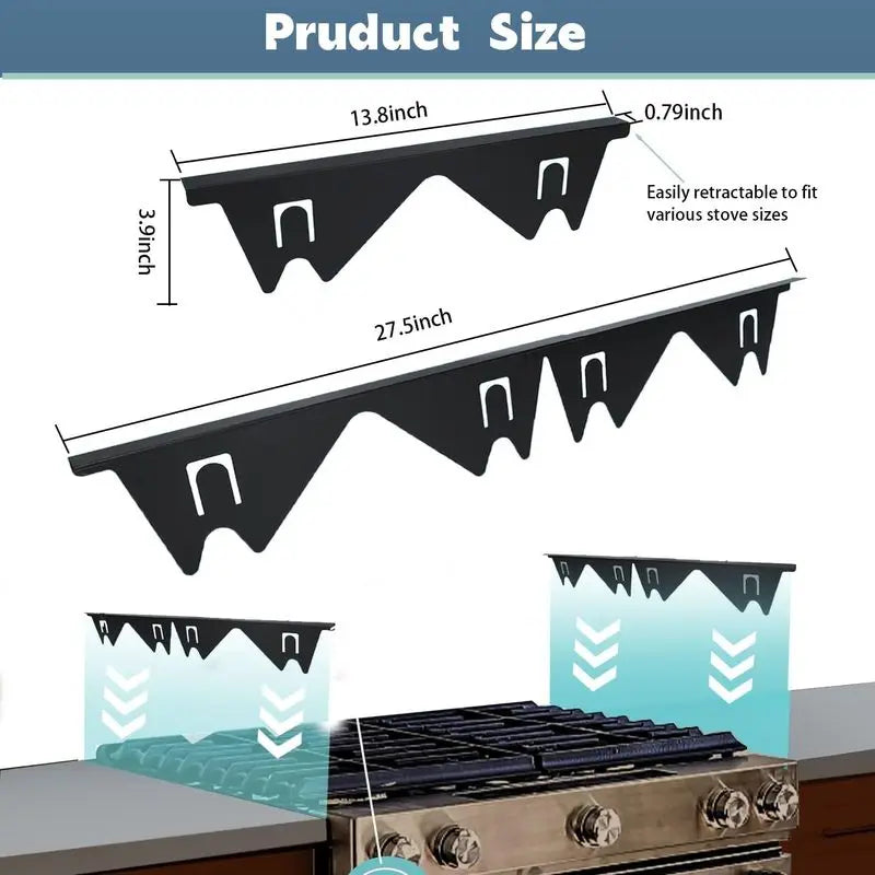 Stainless Steel Stove Gap Covers – Heat Resistant Range Trim Kit Stove Gap Cover PLUSH