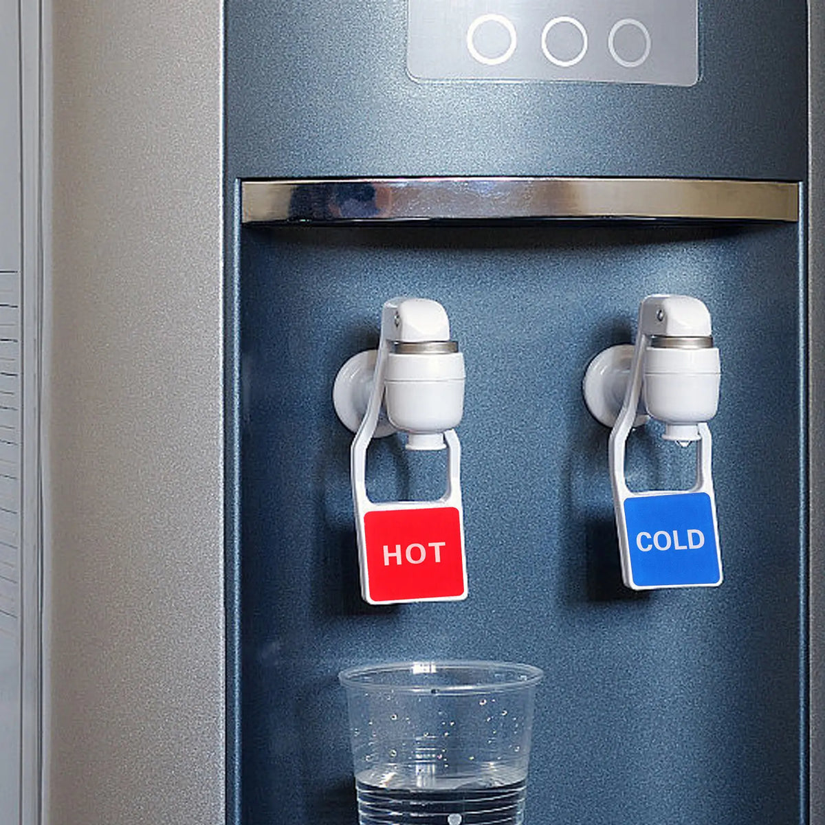 Hot & Cold Faucet Stickers – 6 Pairs Waterproof Acrylic Labels Faucet Label Stickers PLUSH