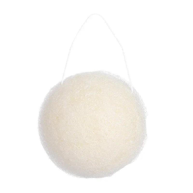 Natural Konjac Face Cleansing Sponge 4-Pack – Gentle Exfoliator Facial Cleansing Sponge PLUSH 4pcs White