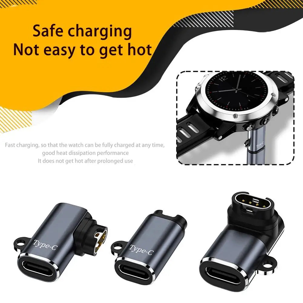 USB-C Charging Adapter for Garmin Fenix 7/6 & Forerunner Watch Charging Adapter PLUSH