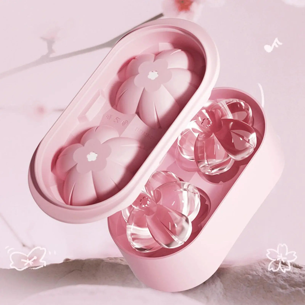 Flower Shape Ice Ball Mold – Reusable 2-Cavity Ice Tray Ice Ball Mold PLUSH