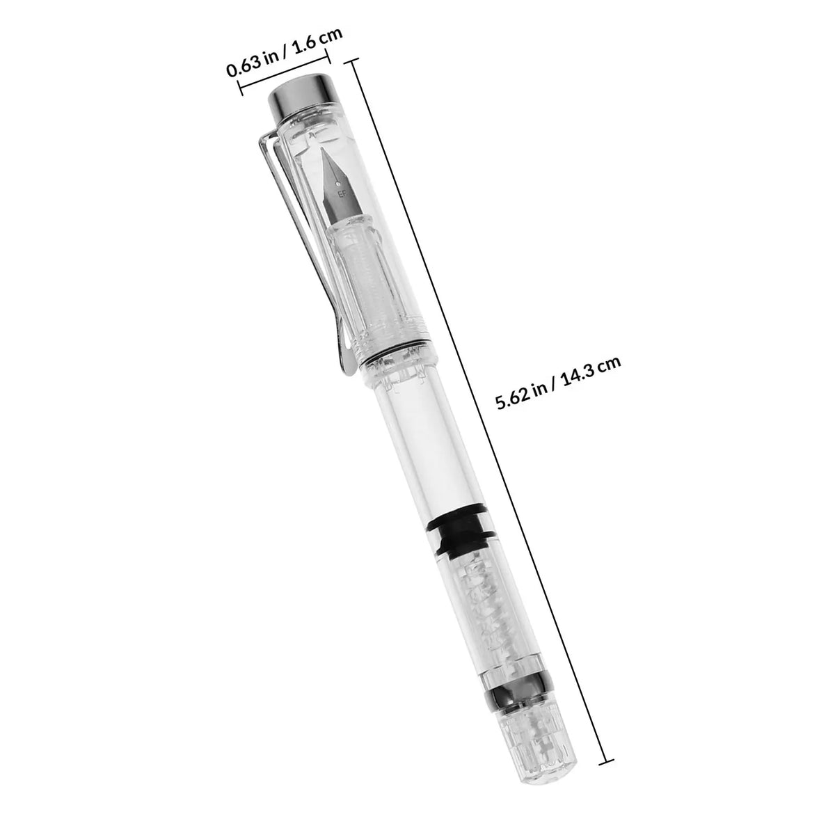 2-Pack Refillable Fountain Pens – Transparent Barrel & Smooth Nib Fountain Pen Set PLUSH