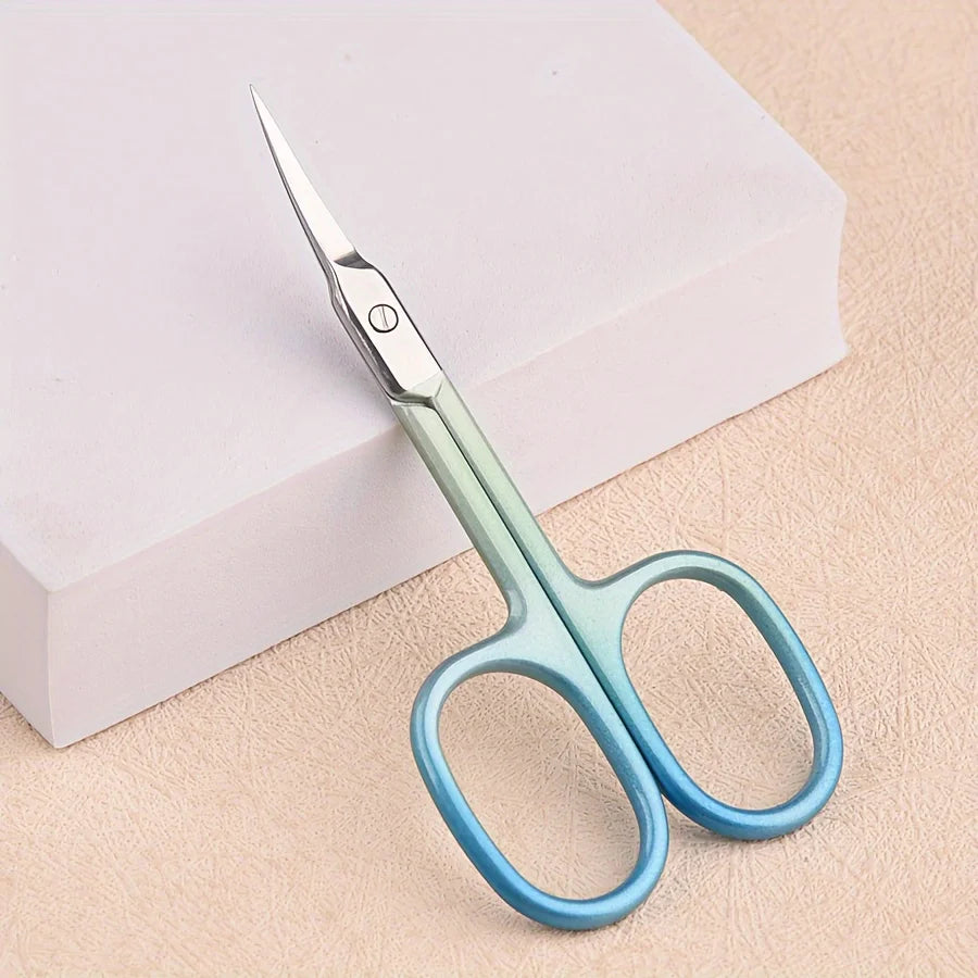 Ouriner Mint Blue Cuticle Scissors | Ultra-Thin Stainless Steel Cuticle Scissors PLUSH