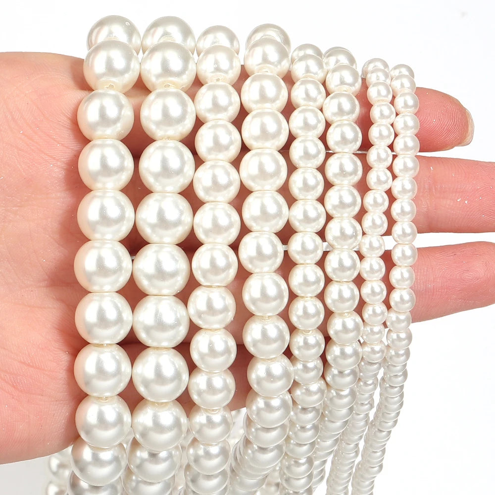 Baroque Shell Pearl Loose Beads – Vintage Beige DIY Jewelry Shell Pearl Beads PLUSH